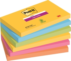 Haftnotiz Super Sticky Notes - 127 x 76 mm, 6x 90 Blatt