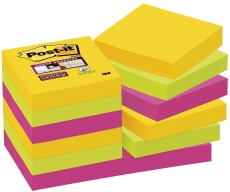 Haftnotiz Super Sticky Notes - 48 x 48 mm, 12x 90 Blatt