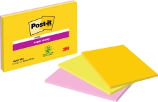 Haftnotizblock Super Sticky Meeting Notes - 152 x 101 mm, neonfarben, 3x45 Blatt