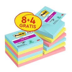 Haftnotizblock Super Sticky Z-Notes Cosmic Collection - 76 x 76 mm, sortiert, 12x 90 Blatt