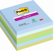 Haftnotizblock Super Sticky Notes Oasis Collection - 101 x 101 mm, liniert, 6x 90 Blatt