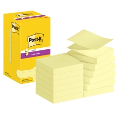 Haftnotiz Super Sticky Z-Notes - 76 x 76 mm, gelb, 12x 90 Blatt