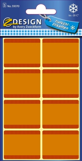 Z-Design 59370, Tiefkühl-Etiketten, 5 Bogen/40 Etiketten