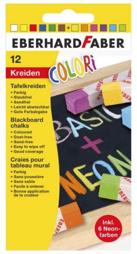 Wandtafelkreide Colori Neon + Basic - 12 Farben sortiert