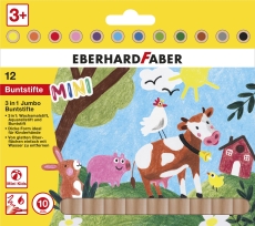 Farbstiftetui Jumbo Mini Kids 3in1 - 12er Etui