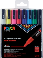 Marker - 0,9 - 1,3 mm, 8 farben sortiert