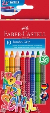 Buntstift Jumbo GRIP - 8+2 Farben, Namensfeld- und Bleistift im Promotionetui