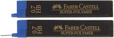 Feinmine SUPER POLYMER - 0,7 mm, HB, schwarz, 12 Minen