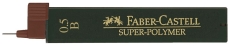 Feinmine SUPER POLYMER - 0,5 mm, B, schwarz, 12 Minen