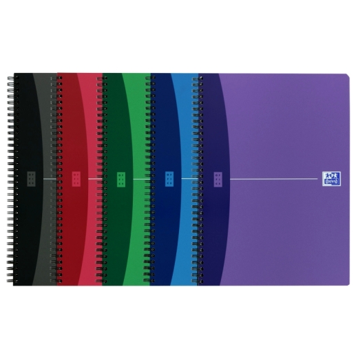 Office Urban Mix Spiralbuch - A4, 5 mm kariert, 90 Blatt, sortiert