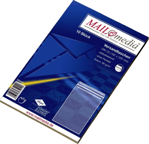 Versandtaschen Recycling - C5, ohne Fenster, selbstklebend, 90 g/qm, braun, 10 Stück