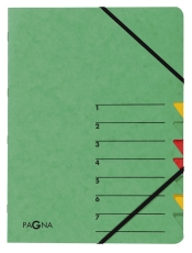 Ordnungsmappe EASY - 7 Fächer, A4, Pressspan, 265 g/qm, grün