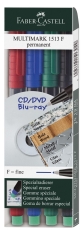 CD-Marker MULTIMARK - permanent, F, 4 Farben Etui