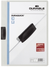 Klemm-Mappe DURAQUICK® - Weich-/Hartfolie, 20 Blatt, transparent/weiß