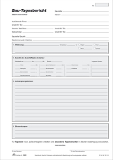 Bau-Tagesbericht - Block - SD, 3 x 40 Blatt, DIN A4