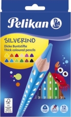 Farbstifte SILVERINO - dick, 12er Pack