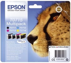 Epson Tintenpatrone MultiPack Bk,C,M,Y (C13T07154012,T0715,T07154012)