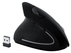 Maus MROS232 - ergonomisch, 6 Tasten, optisch, kabellos, schwarz