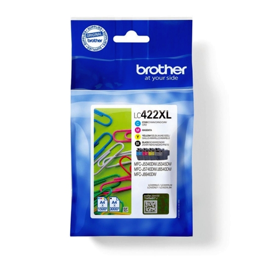 Brother Tintenpatrone MultiPack High-Capacity Bk,C,M,Y (LC-422XLVAL)