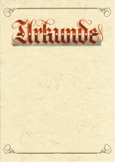 Urkunde Aufschrift Urkunde (Elefantenhautpapier), 190g/qm, weiß, DIN A3