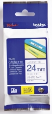 TZe-253 Schriftbandkassette - laminiert, 24 mm x 8 m, blau auf weiß