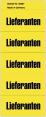 Inhaltsschilder Lieferanten - Beutel mit 100 Stück, gelb