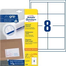 4782 Universal-Etiketten ultragrip - 97 x 67,7 mm, weiß, 240 Etiketten, permanent