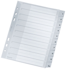 1285 Zahlenregister - 1-10, PP, A5, PP, 10 Blatt, grau