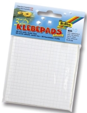 Klebepads für 3D-Effekte Sticker, doppelseitig & selbstklebend, weiß 5x5mm. 800 Stück