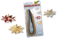 Papierstreifen für Fröbelsterne – 130 g/qm, 100 Stück, Weihnachtsfarben sortiert