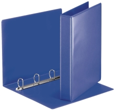 Ringbuch Präsentation, mit Taschen, A4, PP, 4 Ringe, 30 mm, blau