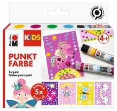 Kreativmarkerset 3D Dot Pen Kids Einhorn - 9-teilig