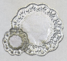 Tortenspitzen - Ø 36 cm, 4 Stück, silber