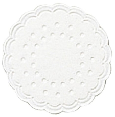Tassenuntersetzer - Ø 7,5 cm, weiß, 25 Stück