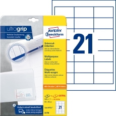 6170 Universal-Etiketten ultragrip - 64 x 36 mm, weiß, 630 Etiketten, permanent