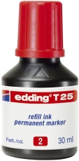 T 25 Nachfülltinte - für Permanentmarker, 30 ml, rot