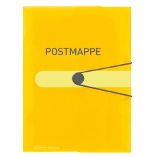 Gummizugmappe Post - A4, PP, transparent gelb