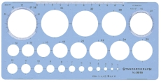 Schablone 9016 mit 25 Kreisen, blau