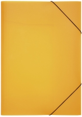 Gummizugmappe Lucy Basic - A4, gelb, PP, 3 Einschlagklappen