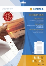 7584 Fotophan 90 x 130 mm quer weiß 10 Hüllen