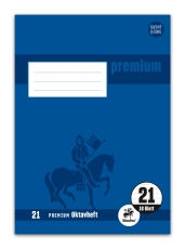 Oktavheft PREMIUM Academy LIN 21 - A6, 90 g/qm, 32 Blatt, liniert