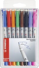 Folienstift - OHPen universal - wasserlöslich superfein - 8er Pack - mit 8 verschiedenen Farben