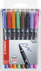 Folienstift - OHPen universal - permanent medium - 8er Pack - mit 8 verschiedenen Farben