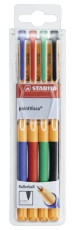 Tintenroller - pointVisco - 4er Pack - blau, rot, grün, schwarz