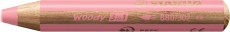 Buntstift, Wasserfarbe & Wachsmalkreide - woody 3 in 1 - Einzelstift - pastellpink