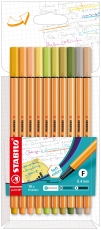 Fineliner point 88® Etui - 10er Pack - mit 10 verschiedenen Farben