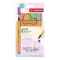 Fineliner point 88® Pastellove - 12er Kartonetui