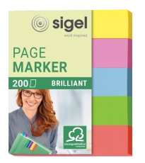 Page Marker Brillant - 50 x 12 mm, sortiert, 5x 20 Streifen