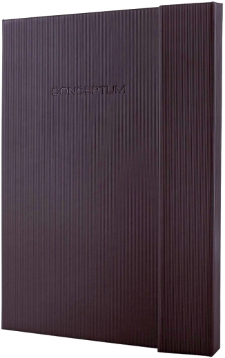 Notizbuch Conceptum - ca. A4, kariert, 194 Seiten, schwarz, Hardcover
