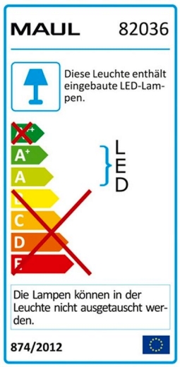 LED-Tischleuchte MAULatlantic - weiß, Standfuß